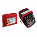 RFID Genuine Leather Credit Card Wallet for Women w/ ID Display Window '